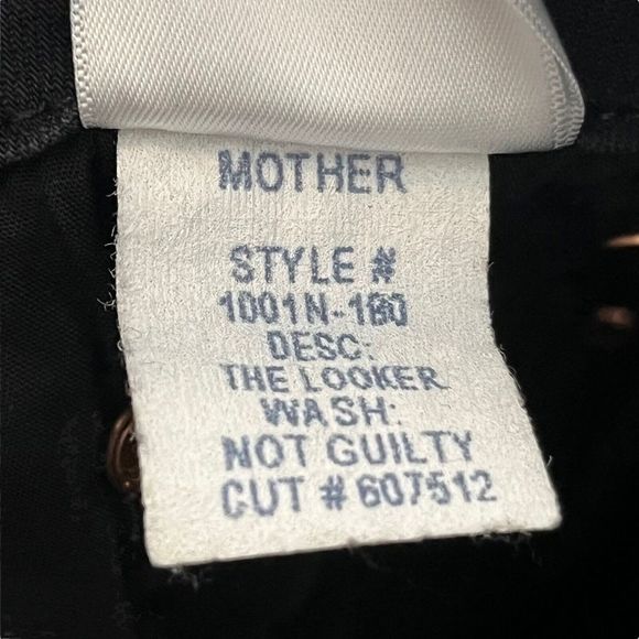 Mother The Looker Jeans Not Guilty Black Women’s Size 24 Mid Rise Skinny Stretch - Picture 13 of 15